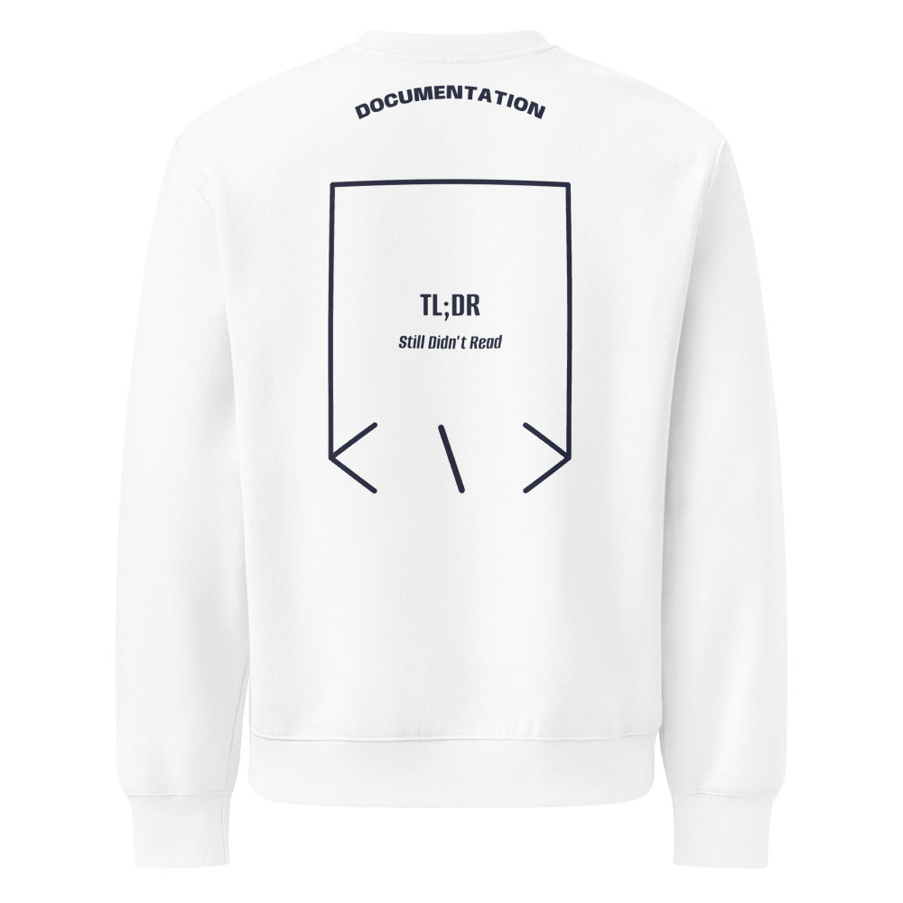 TL;DR — White Navy back mockup