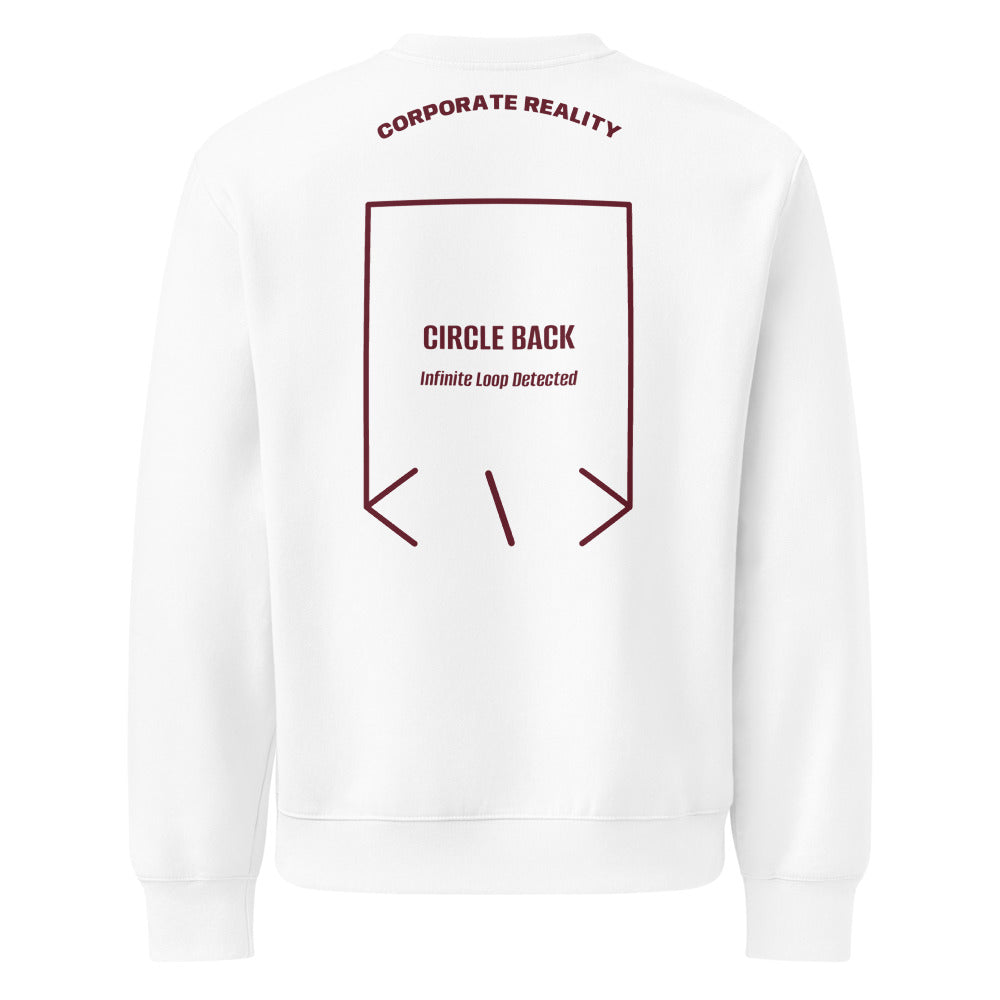 Circle Back — White Maroon back mockup