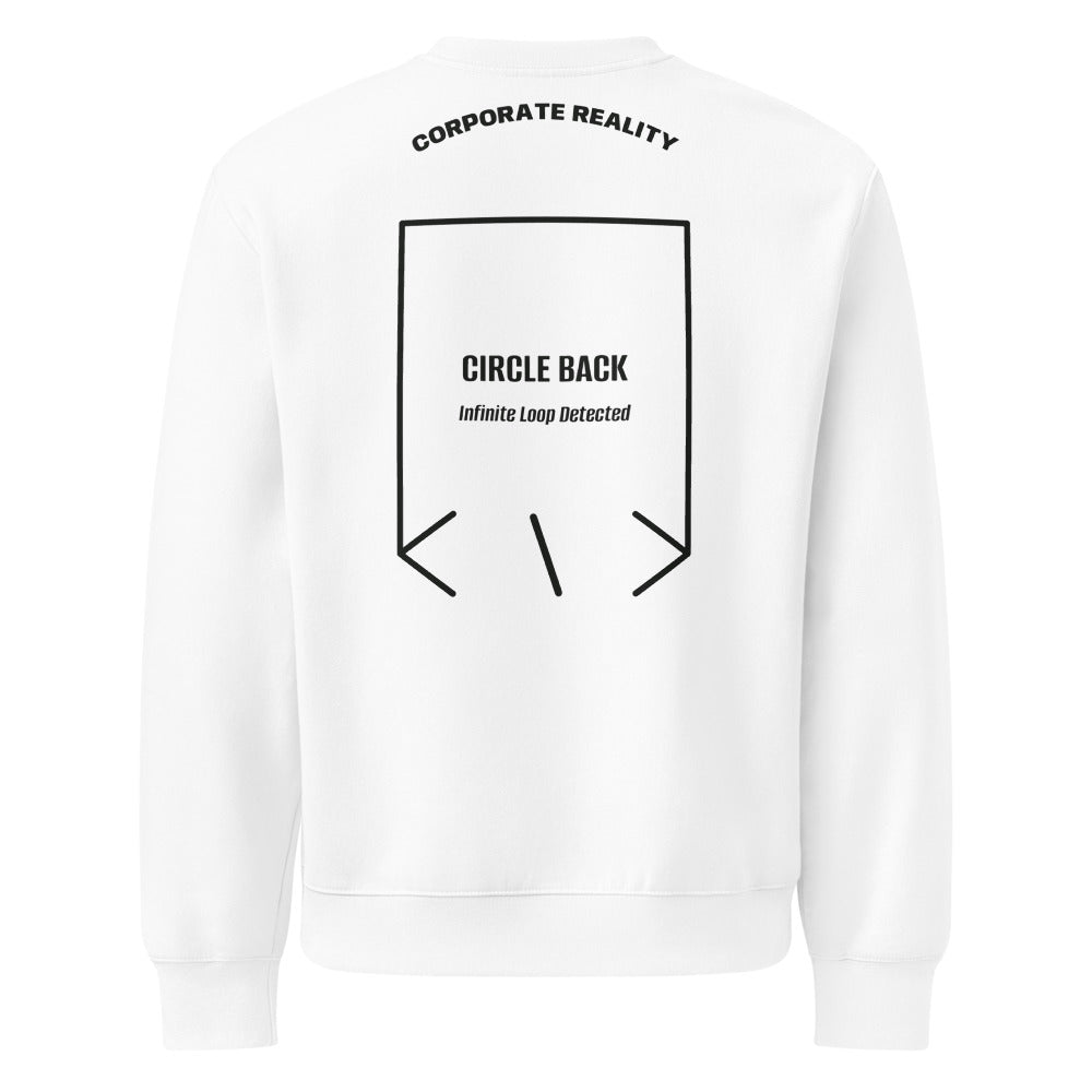 Circle Back — White Vintage Black back mockup