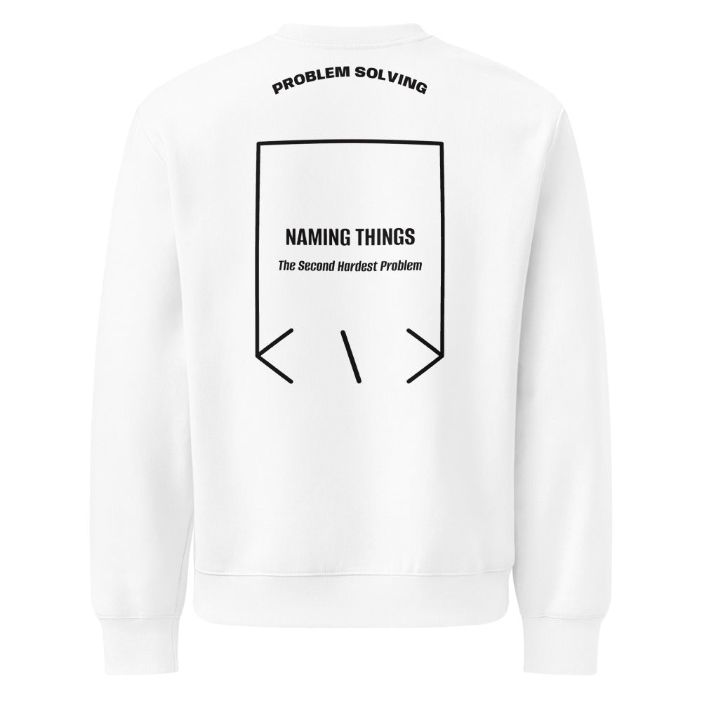 Naming Things — White Black back mockup