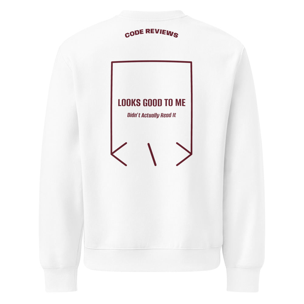 Looks Good To Me — White Maroon back mockup
