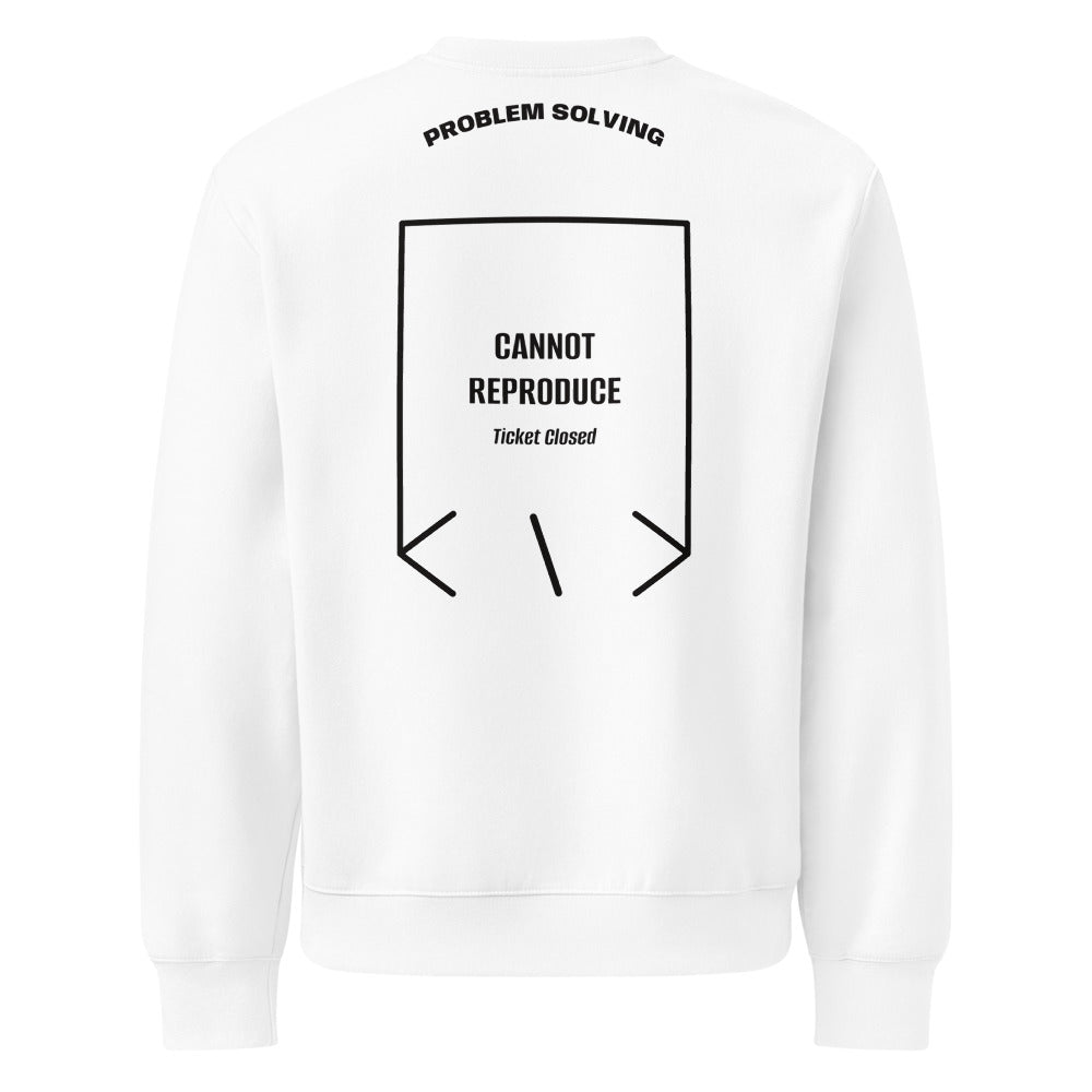 Cannot Reproduce — White Black back mockup