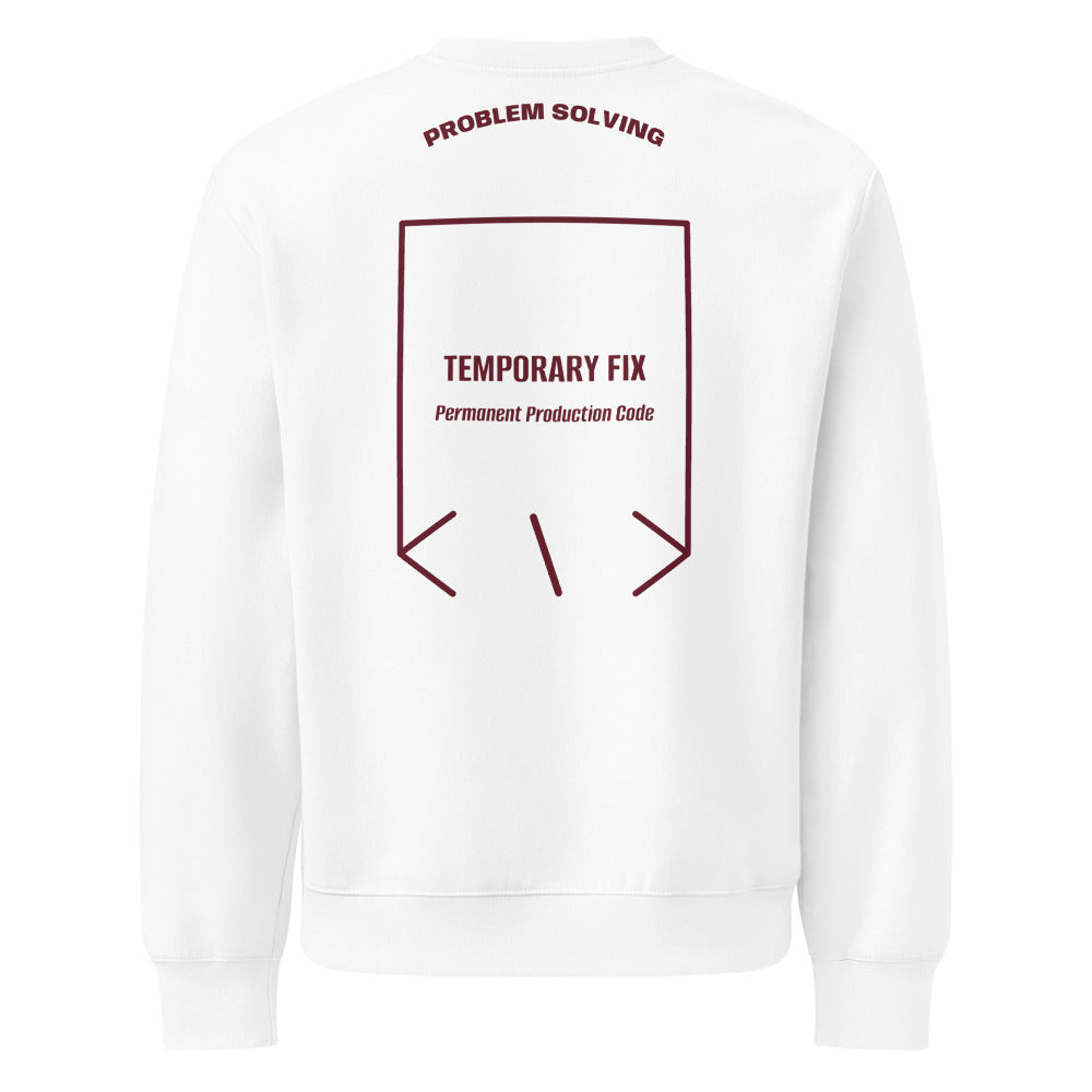 Temporary Fix — White Maroon back mockup