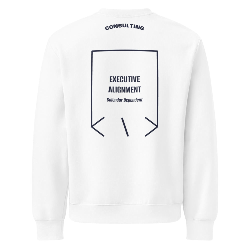 Executive Alignment — White Navy back mockup