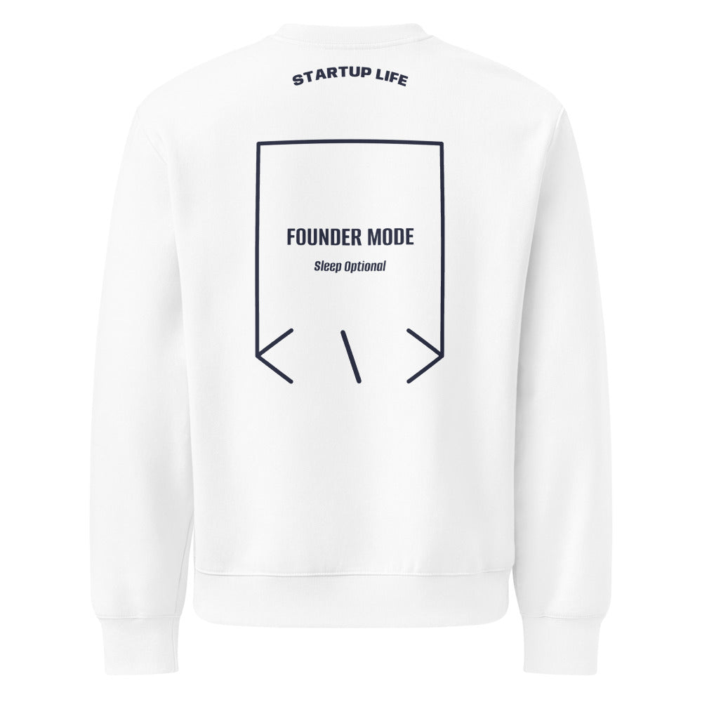 Founder Mode — White Navy back mockup