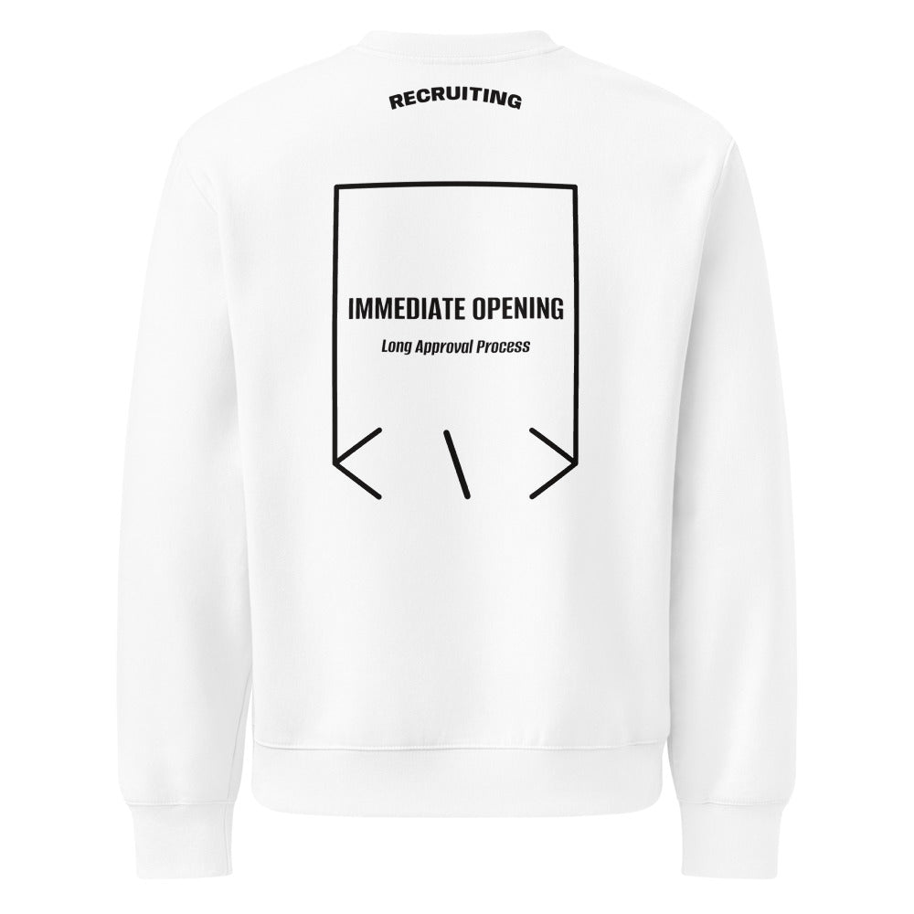 Immediate Opening — White Black back mockup