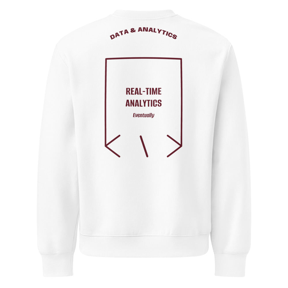 Real-Time Analytics — White Maroon back mockup