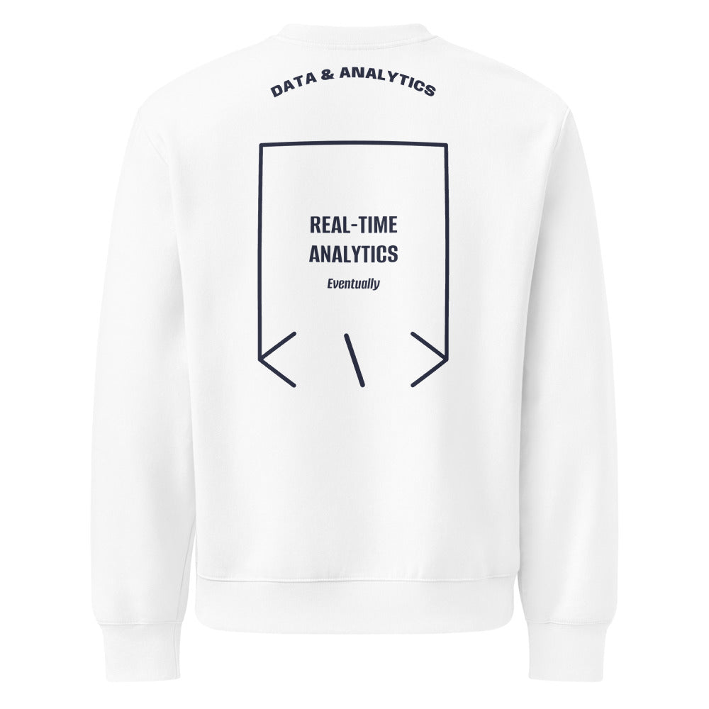 Real-Time Analytics — White Navy back mockup