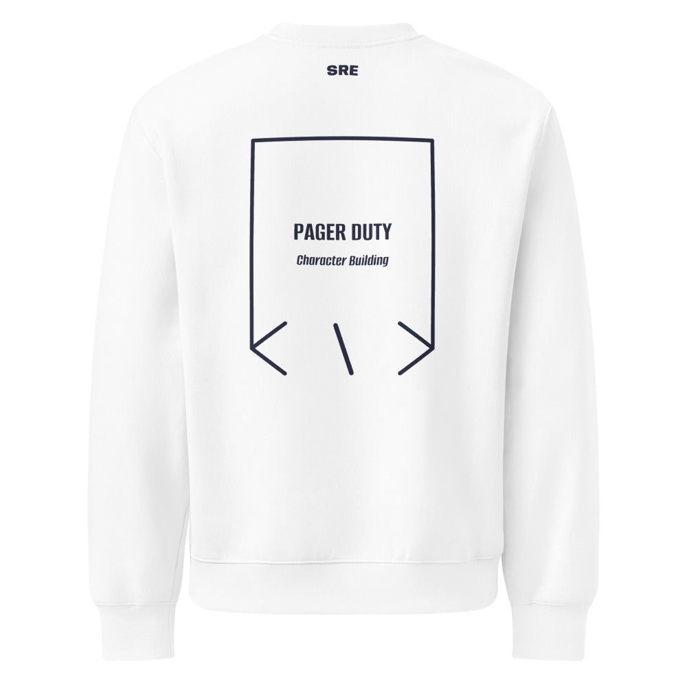 Pager Duty — White Navy back mockup
