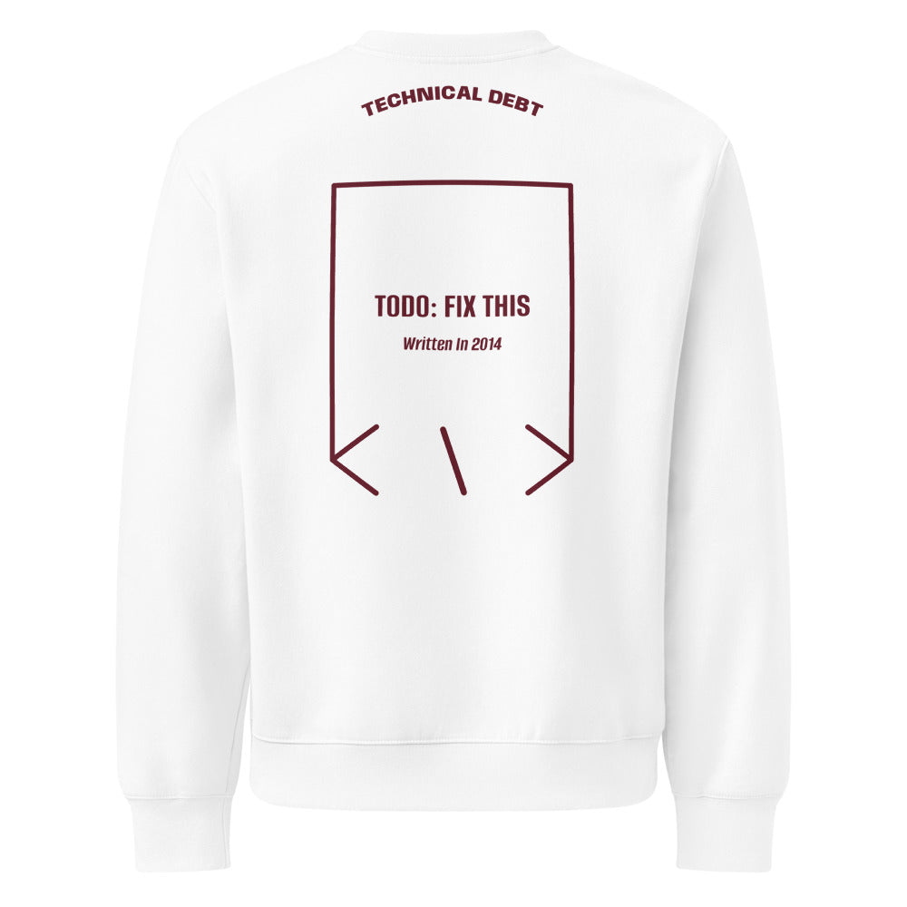 TODO: Fix This — White Maroon back mockup