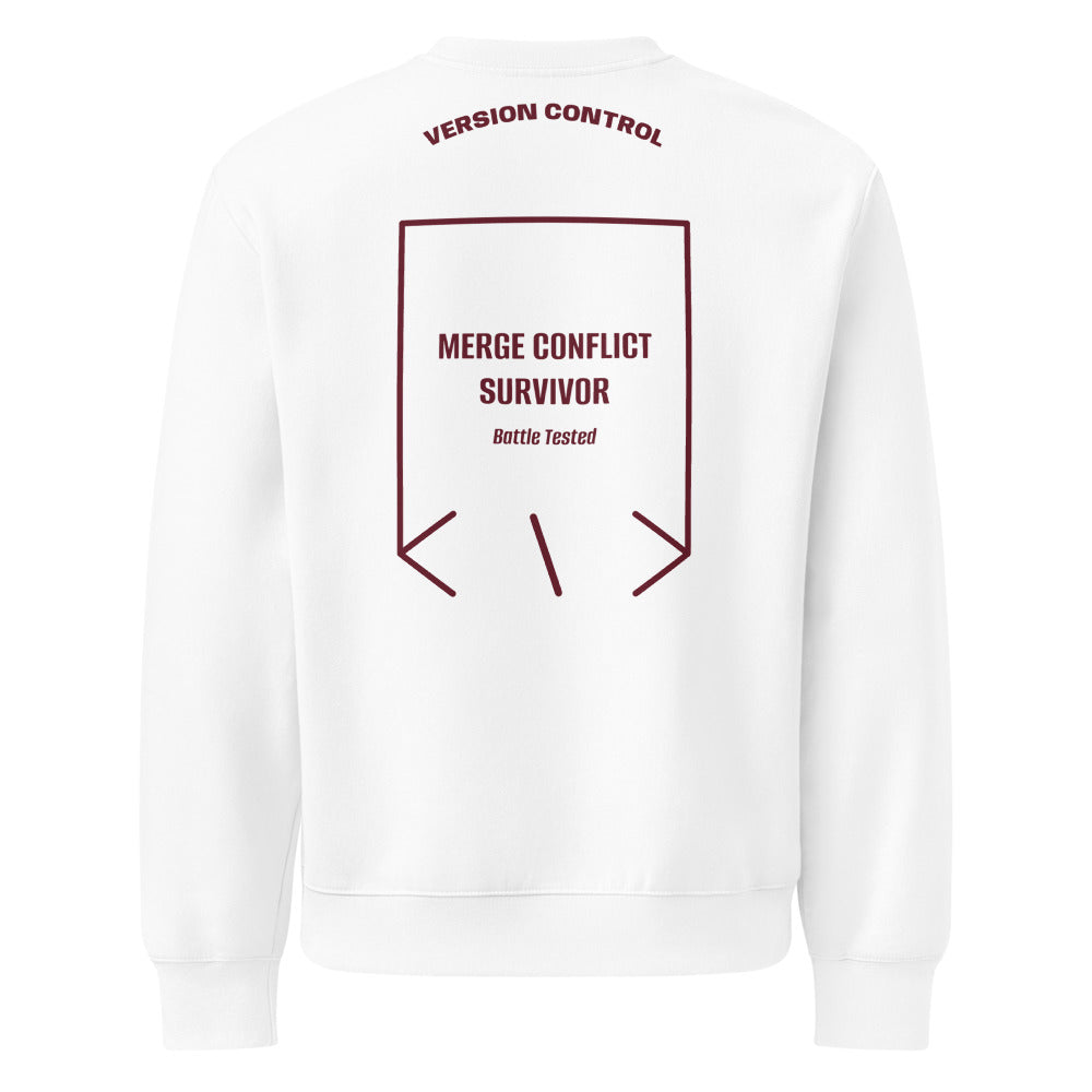 Merge Conflict Survivor — secondary back mockup