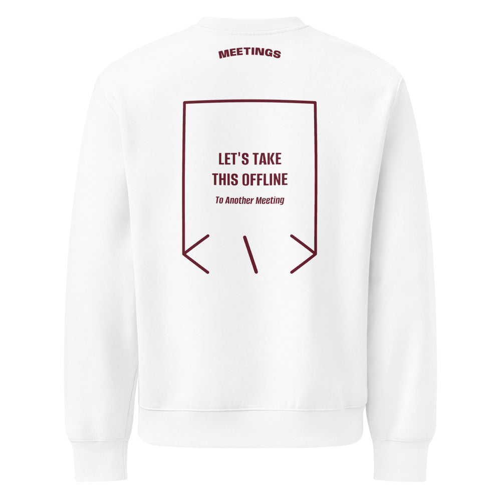 Let's Take This Offline — White Maroon back mockup
