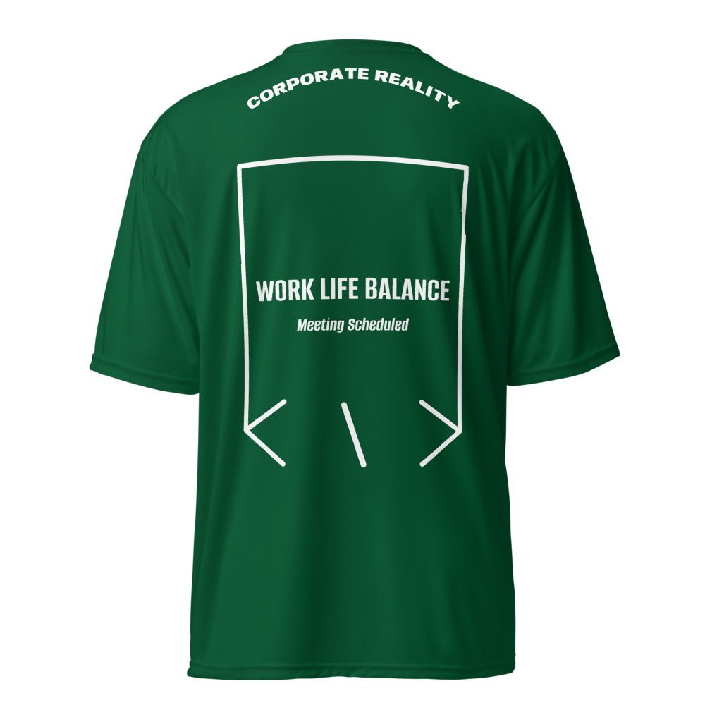 Work Life Balance — Forest Green White back mockup