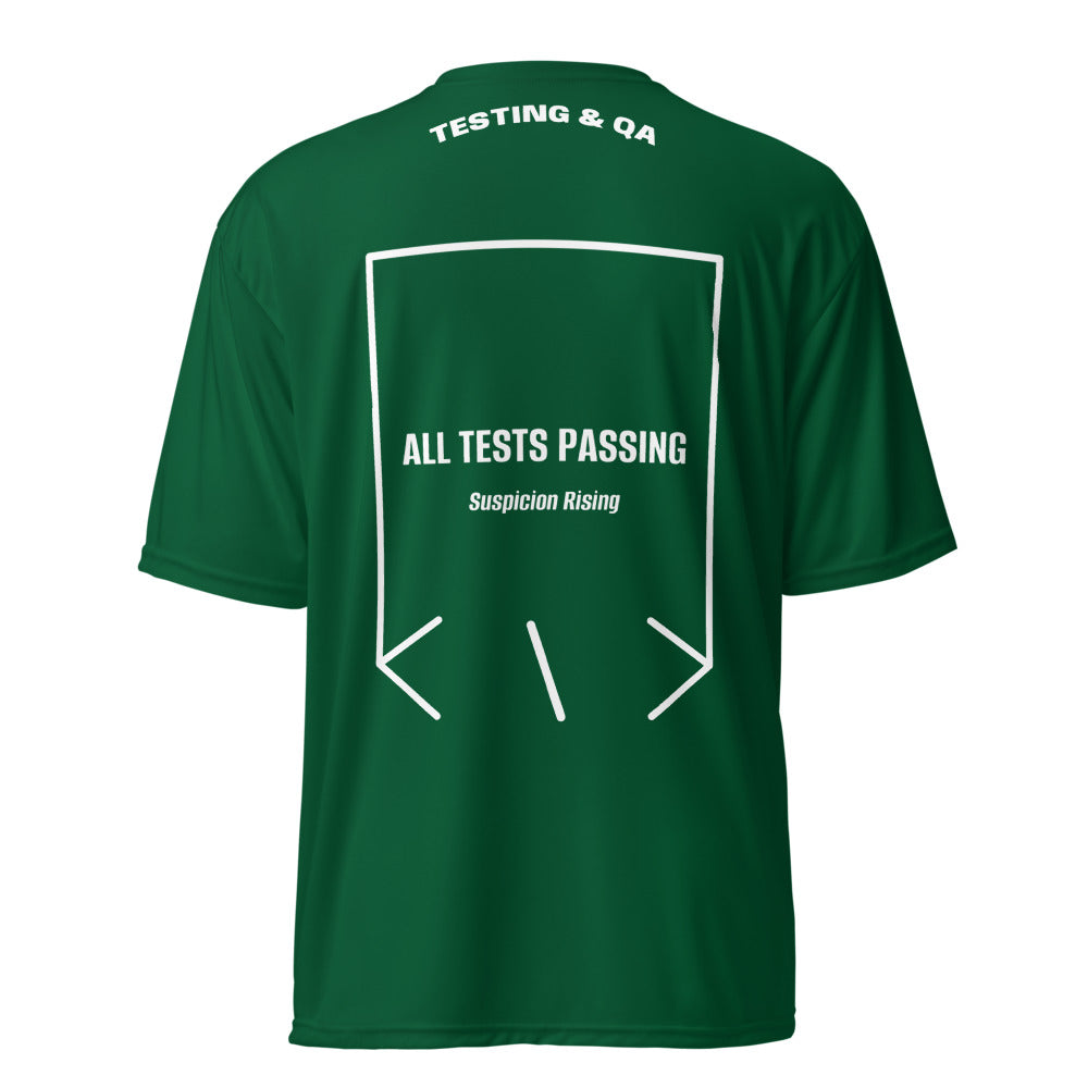All Tests Passing — Forest Green White back mockup