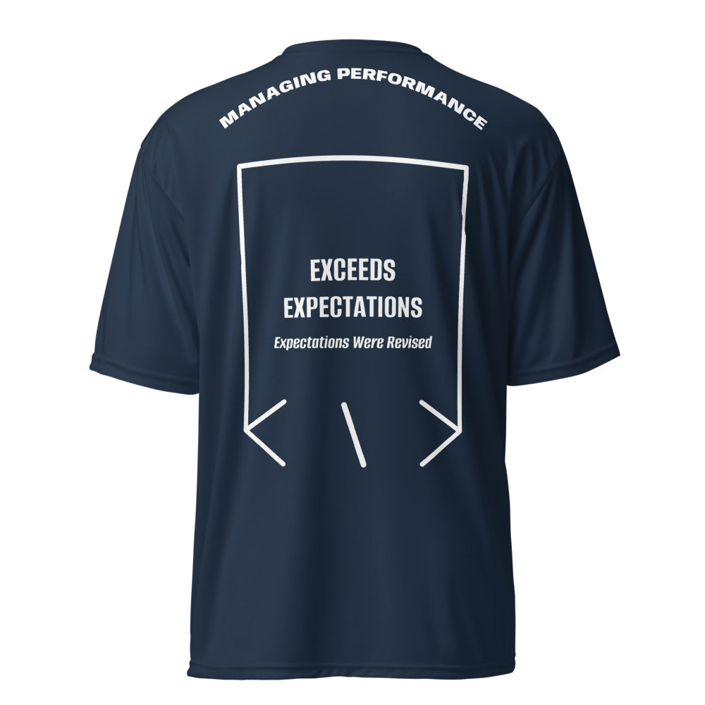 Exceeds Expectations — Navy White back mockup