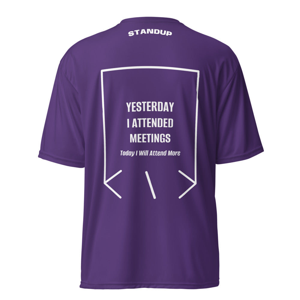 Yesterday I Attended Meetings — Purple White back mockup