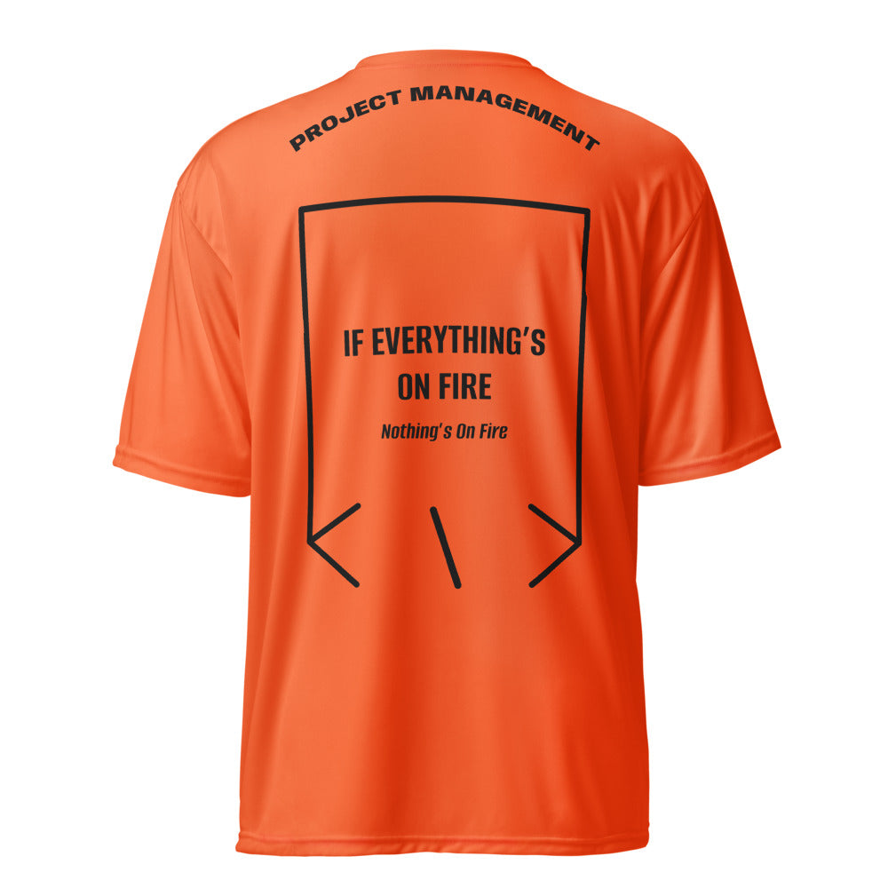 If Everything’s On Fire — Safety Orange Black back mockup