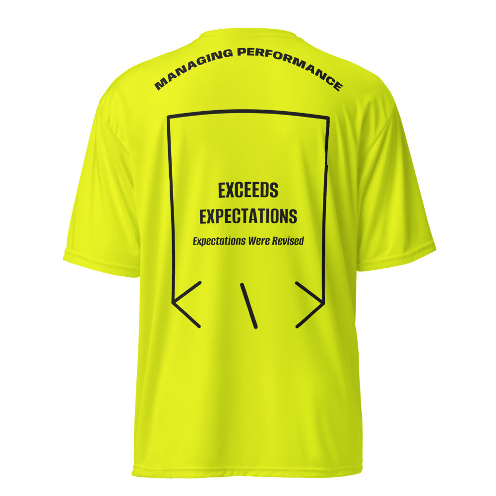 Exceeds Expectations — Safety Yellow Black back mockup