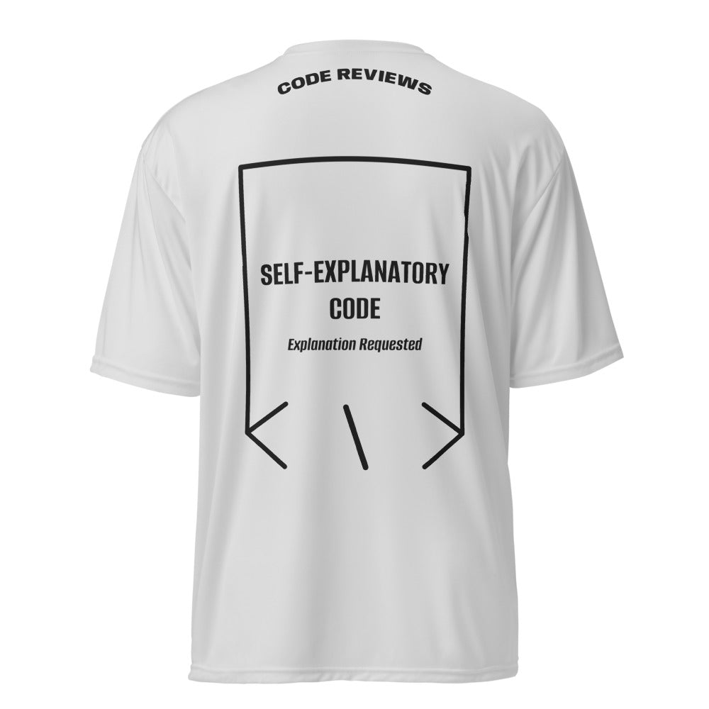 Self-Explanatory Code — Silver Black back mockup