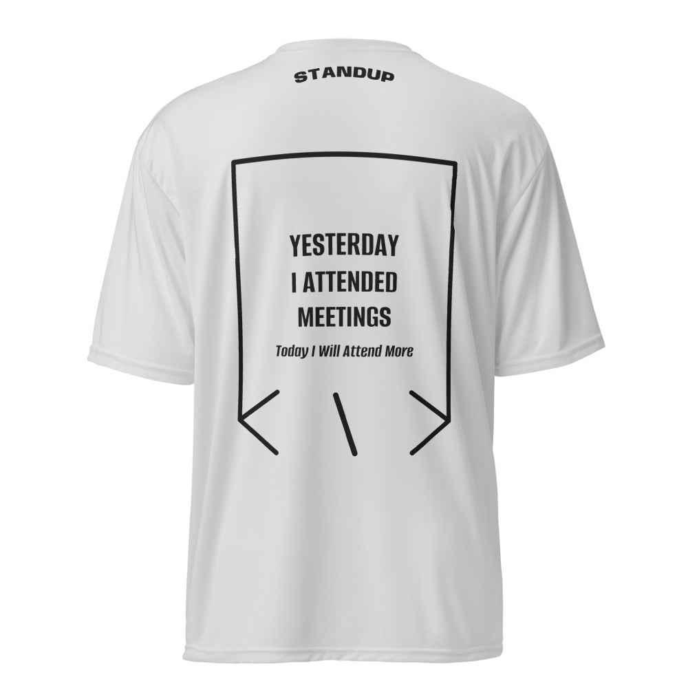 Yesterday I Attended Meetings — Silver Black back mockup