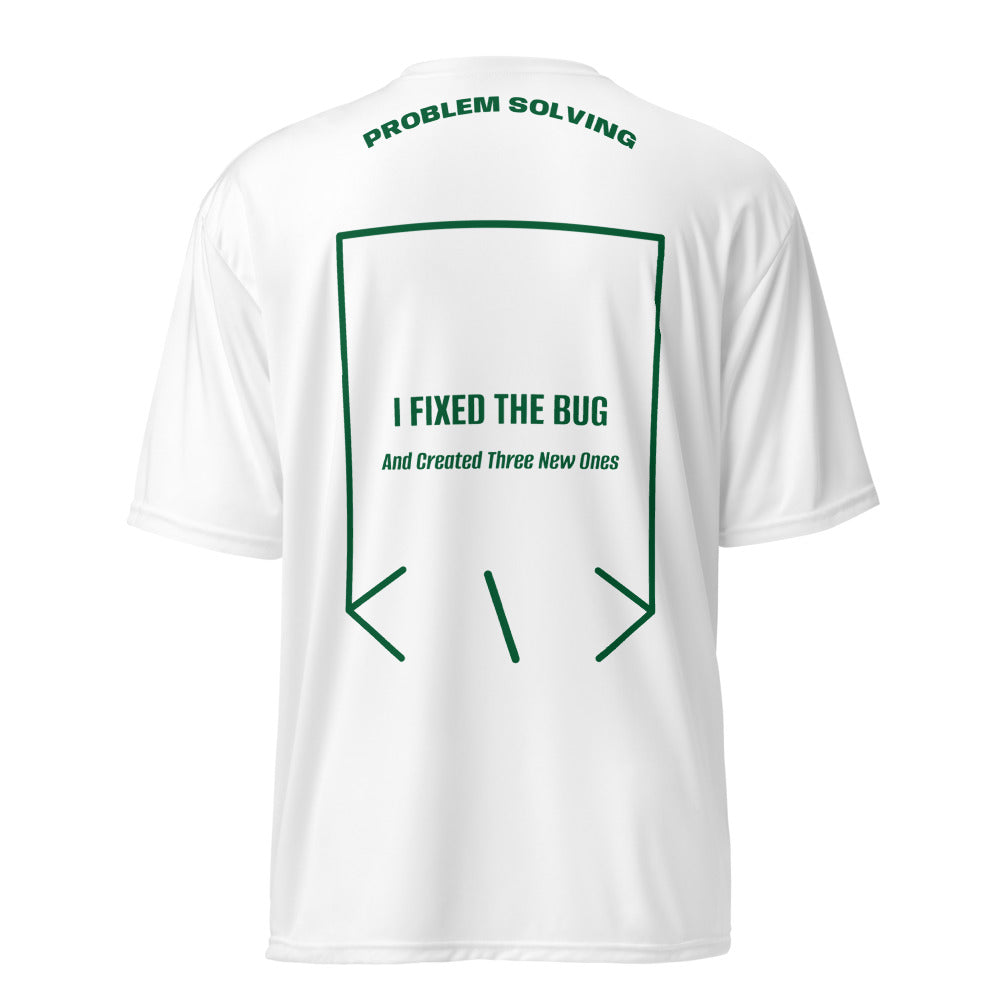 I Fixed The Bug — White Forest Green back mockup