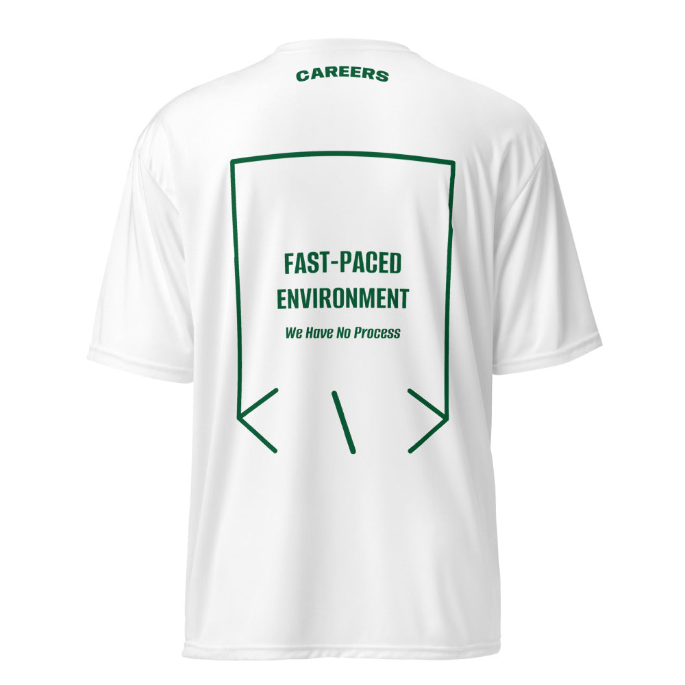 Fast-Paced Environment — White Forest Green back mockup