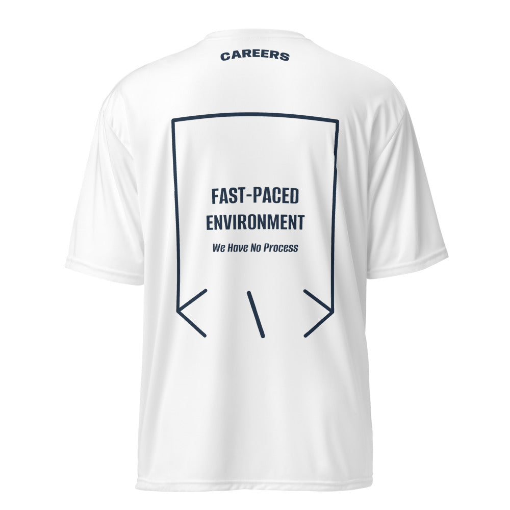 Fast-Paced Environment — White Navy back mockup