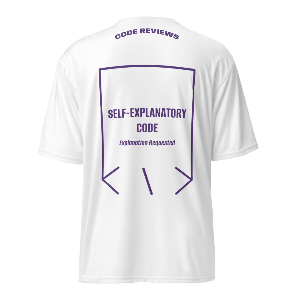 Self-Explanatory Code — secondary back mockup