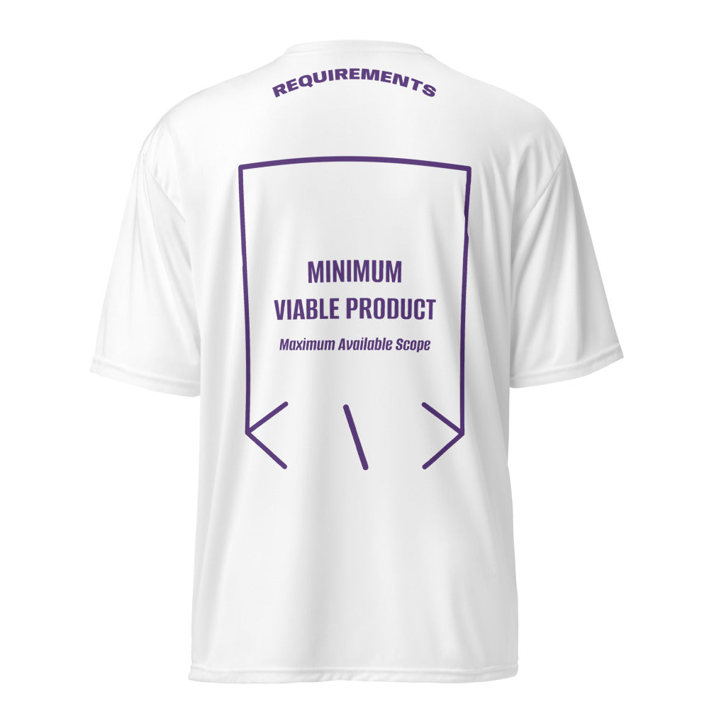 Minimum Viable Product — White Purple back mockup