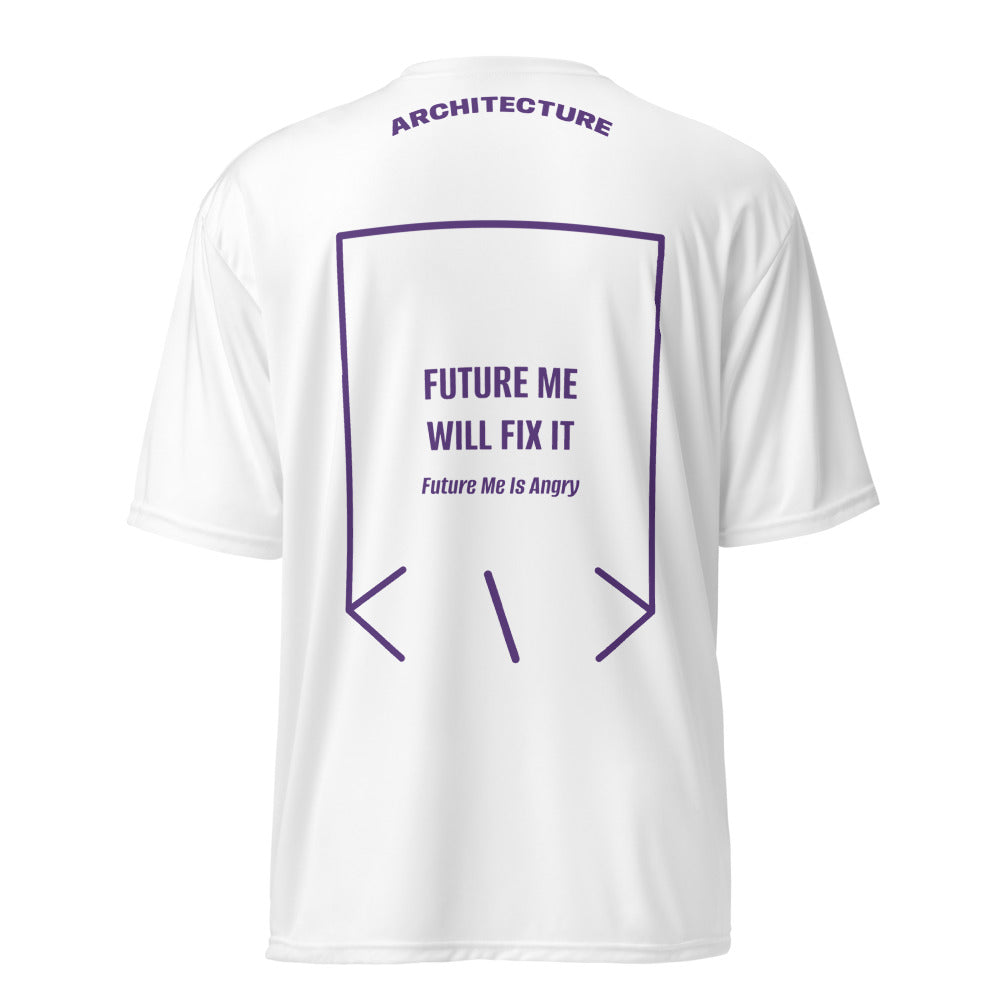 Future Me Will Fix It — White Purple back mockup