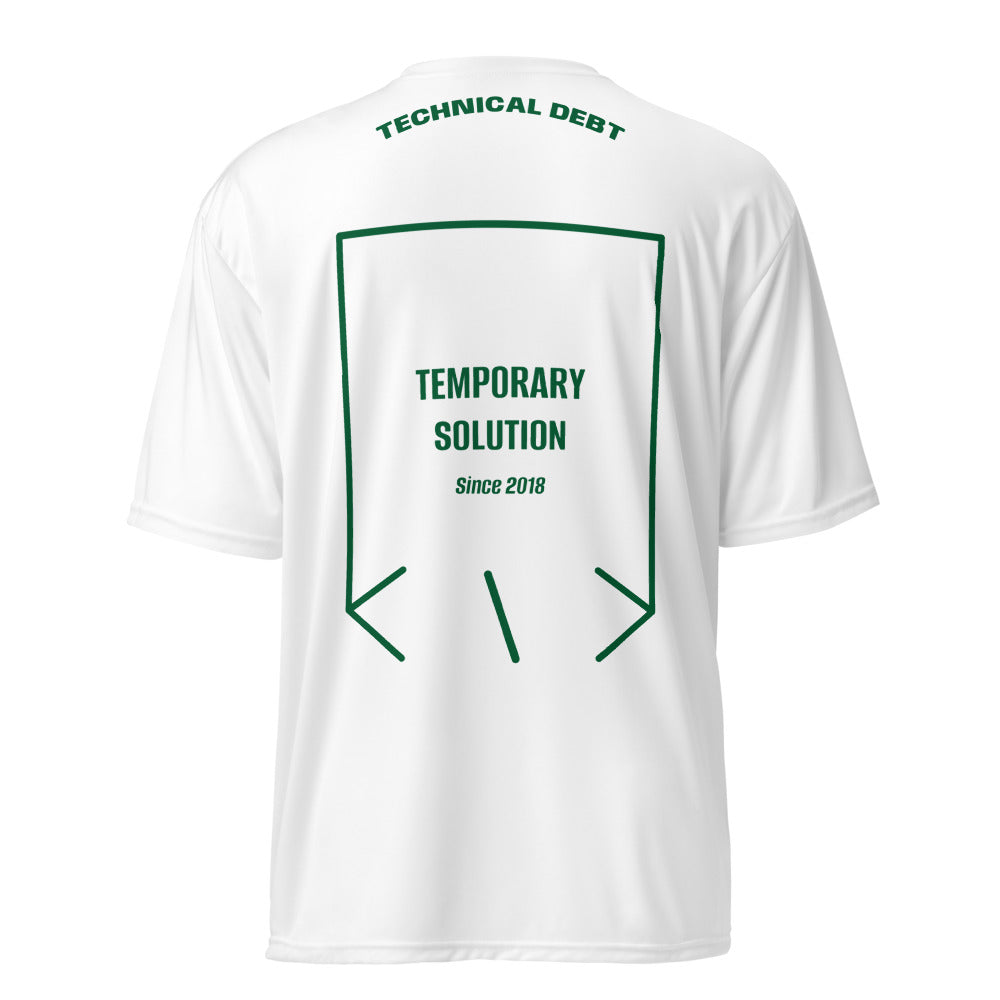 Temporary Solution — White Forest Green back mockup