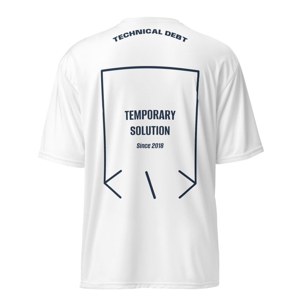 Temporary Solution — White Navy back mockup