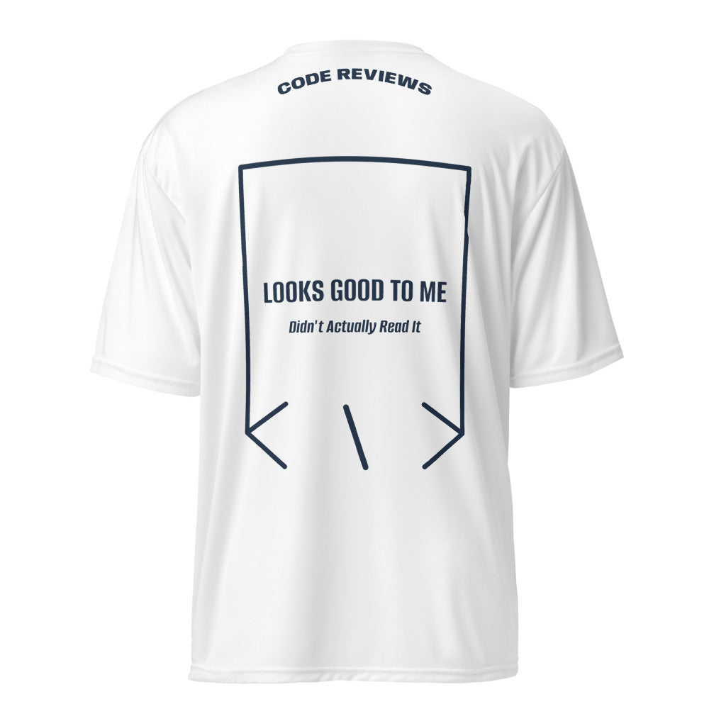 Looks Good To Me — White Navy back mockup