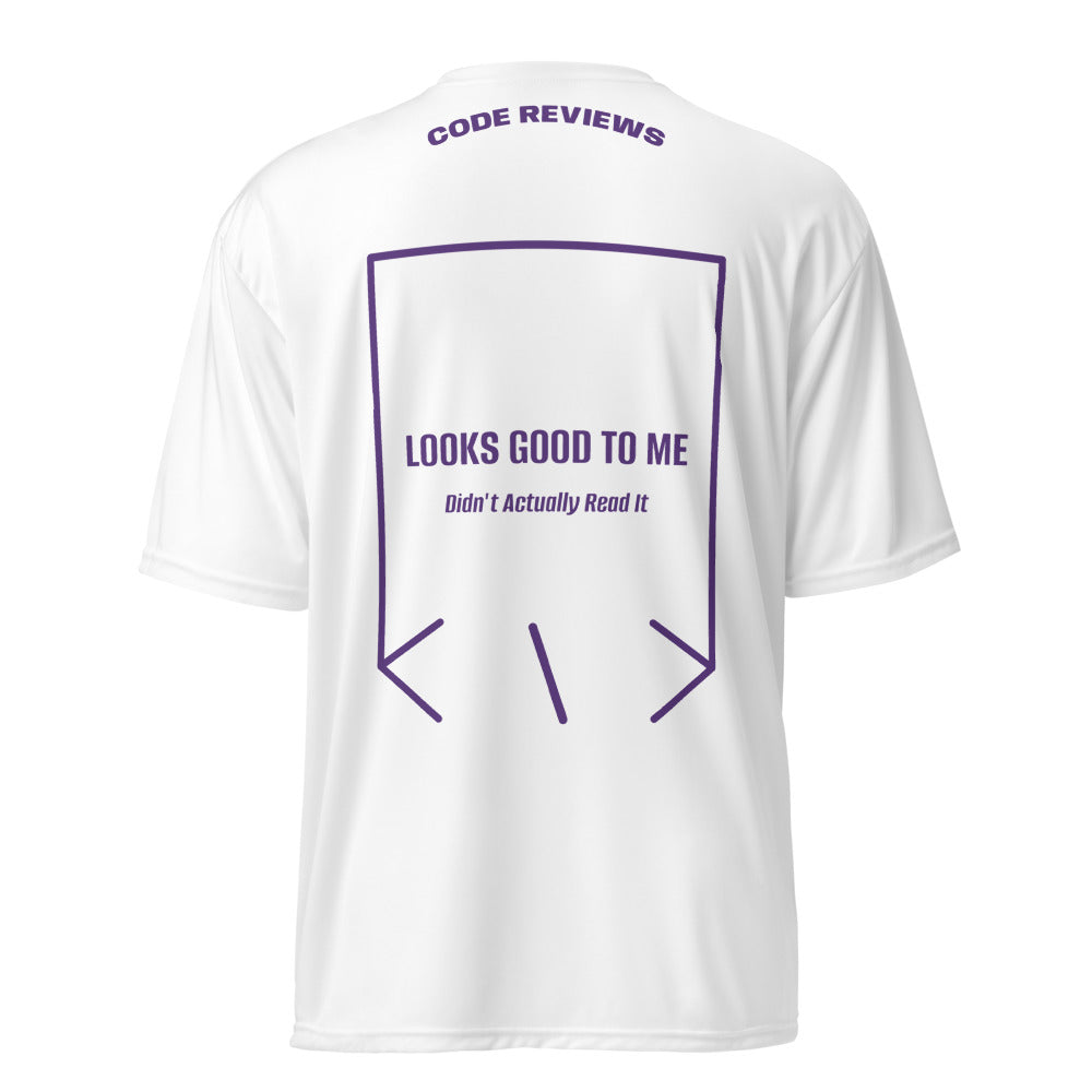 Looks Good To Me — White Purple back mockup