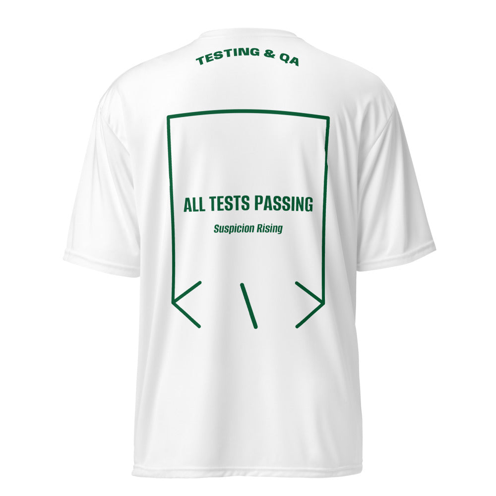 All Tests Passing — White Forest Green back mockup