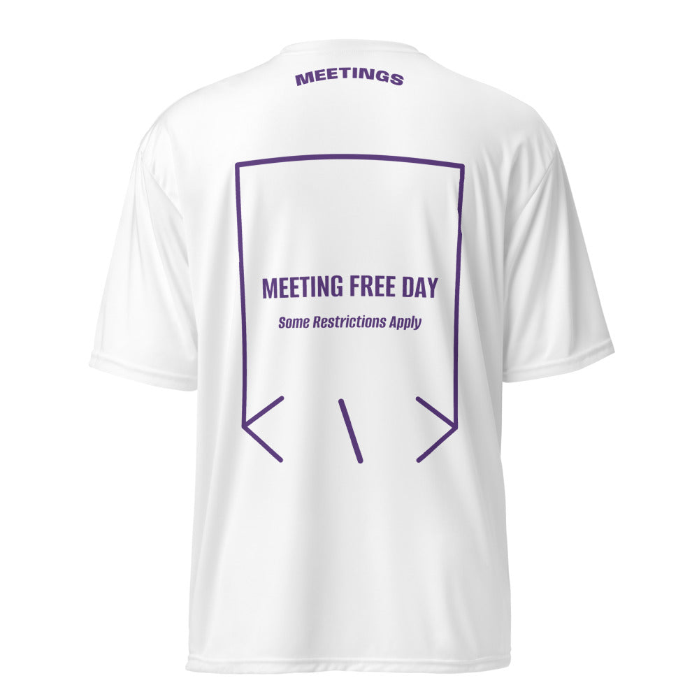 Meeting Free Day — White Purple back mockup