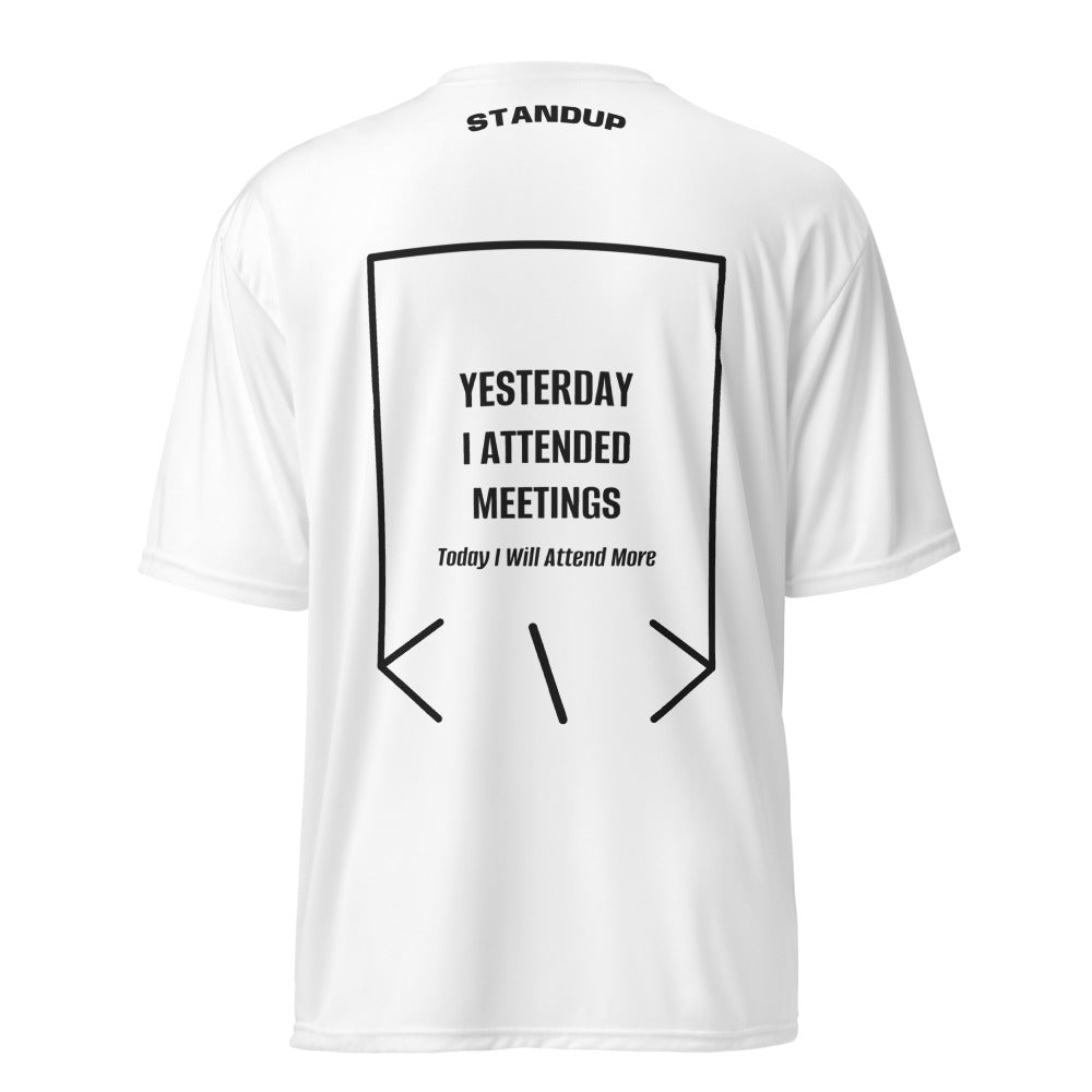 Yesterday I Attended Meetings — White Black back mockup