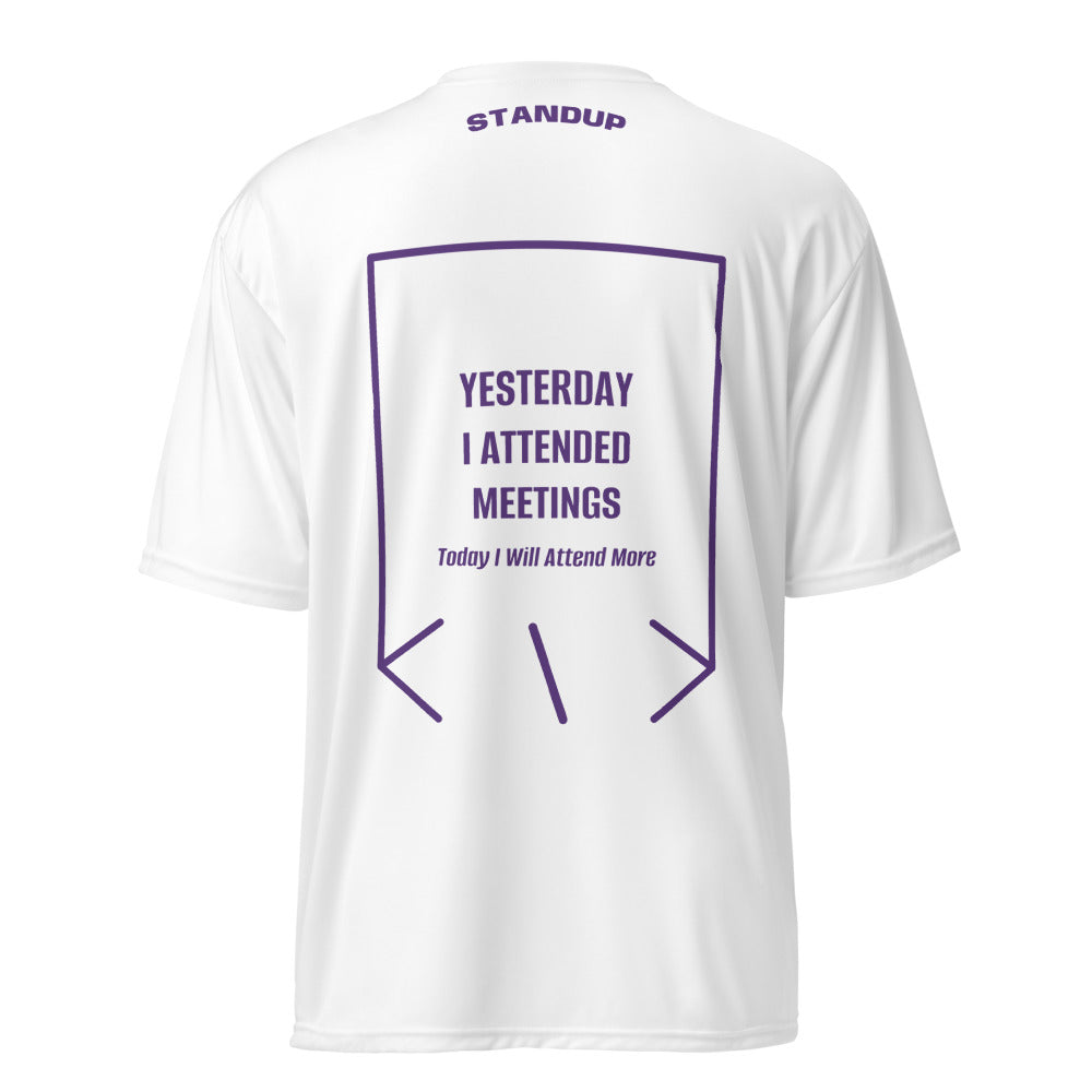 Yesterday I Attended Meetings — White Purple back mockup