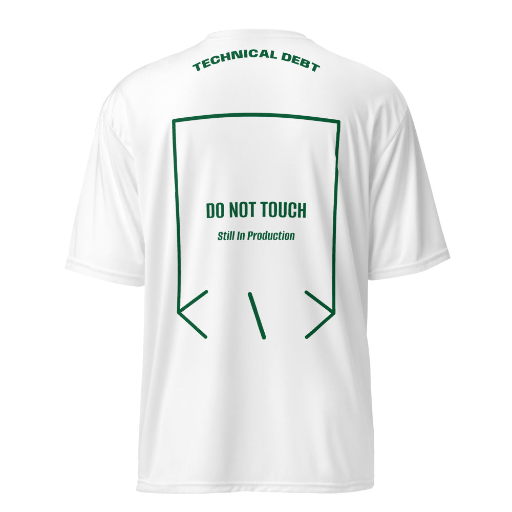 Do Not Touch — White Forest Green back mockup