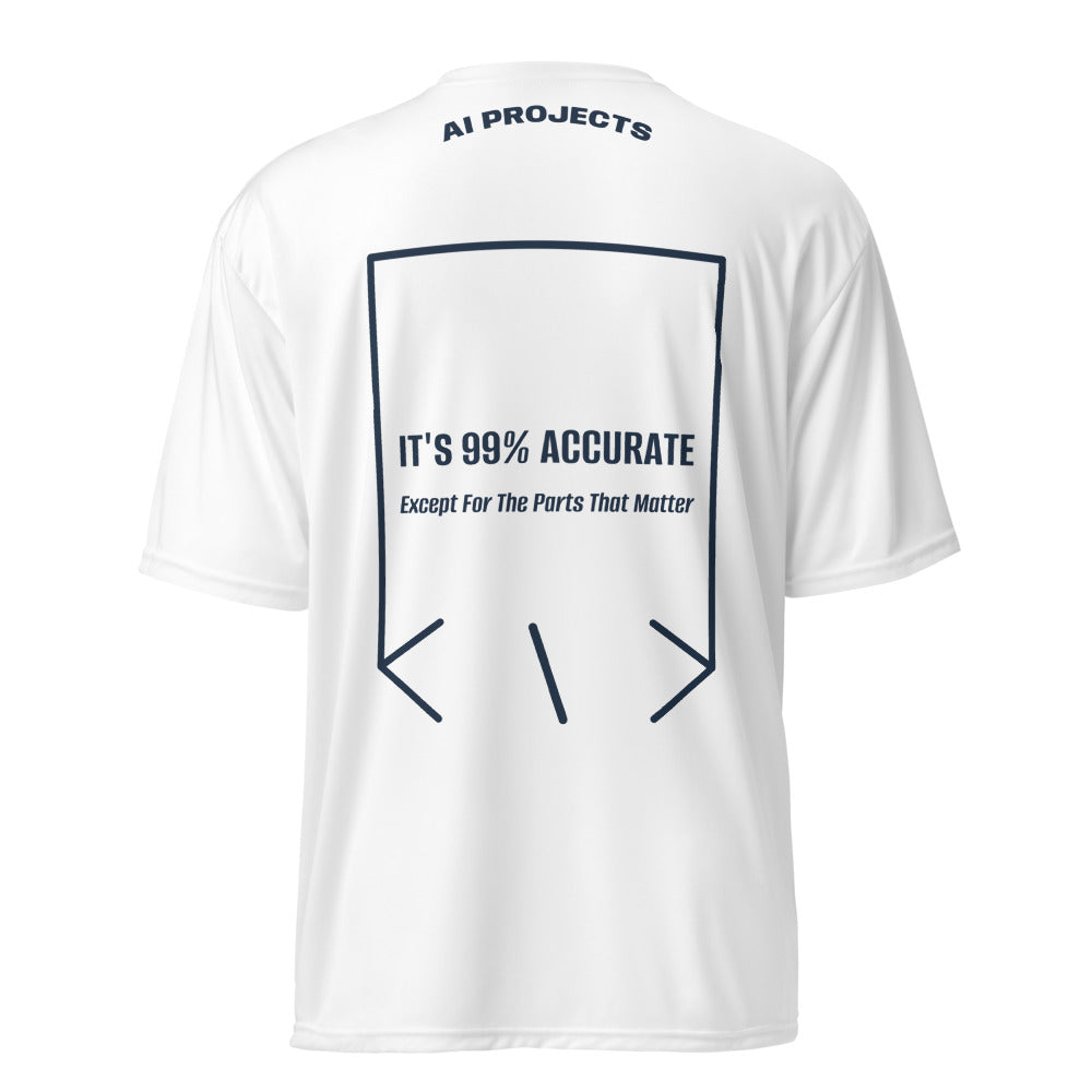 It's 99% Accurate — White Navy back mockup
