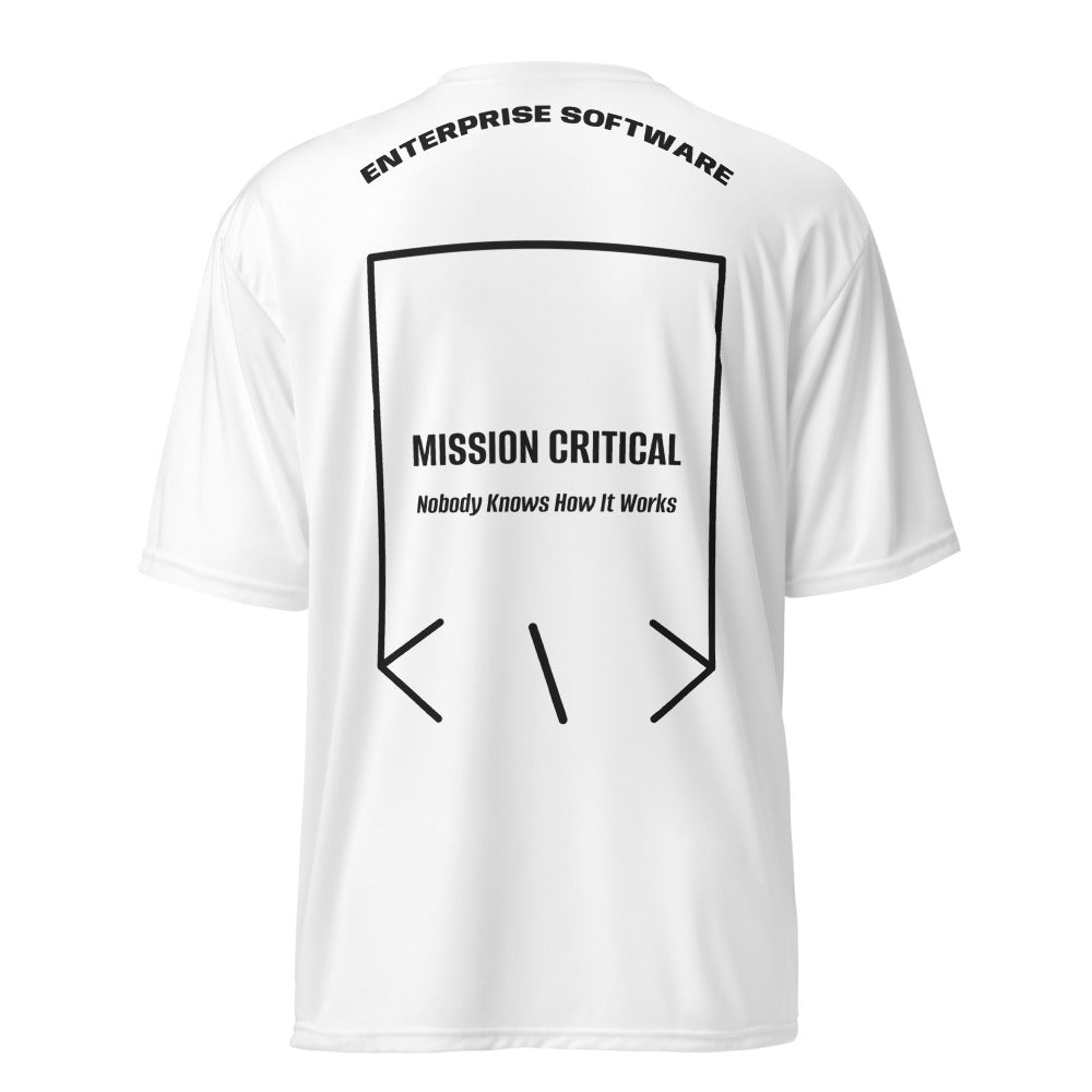 Mission Critical — White Black back mockup