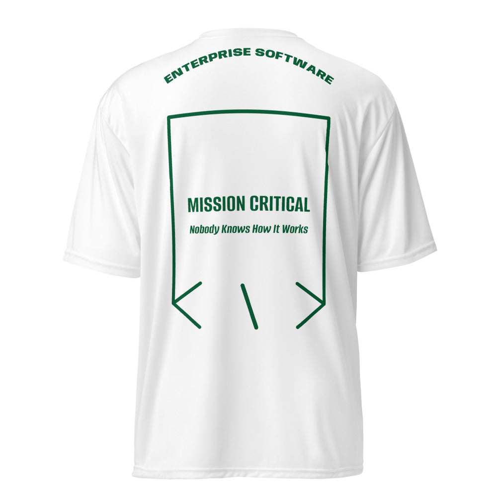 Mission Critical — White Forest Green back mockup