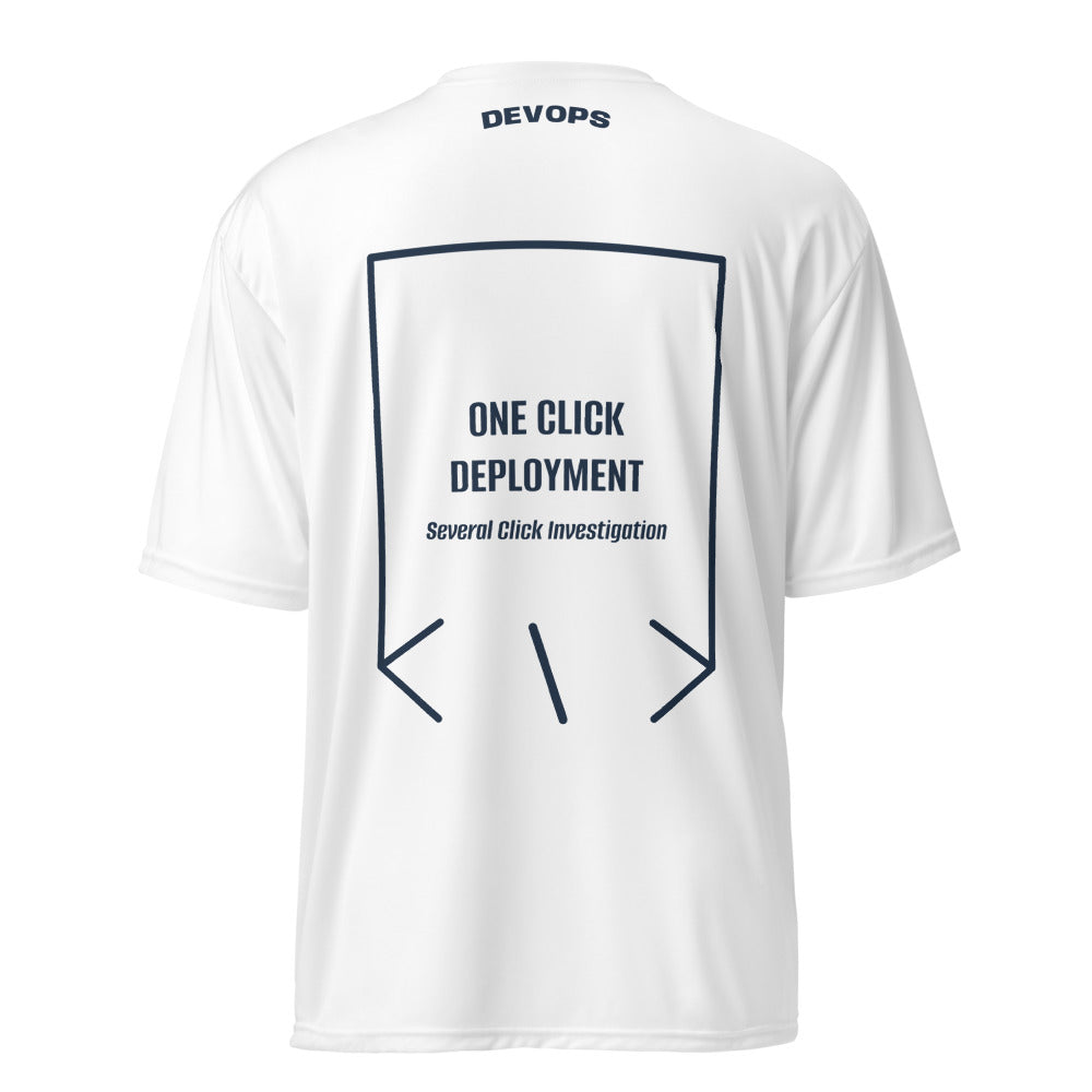 One Click Deployment — White Navy back mockup