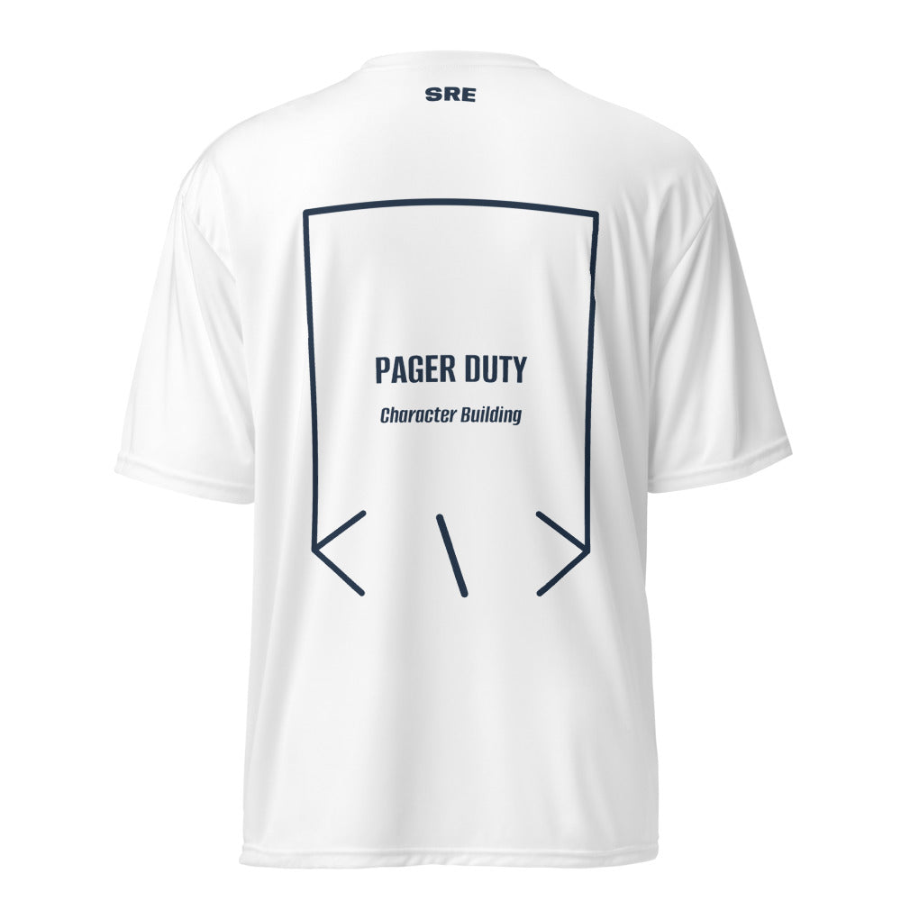 Pager Duty — White Navy back mockup