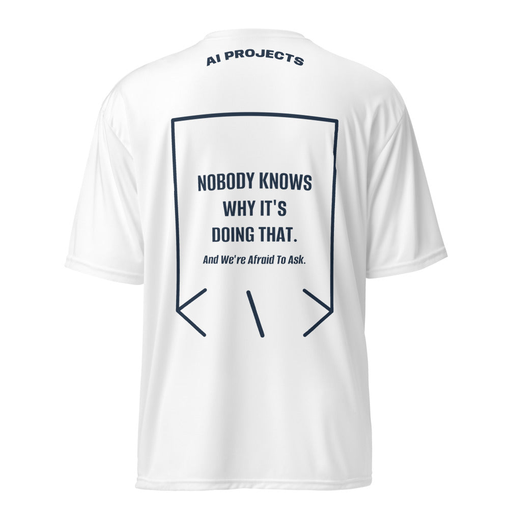 Nobody Knows Why It's Doing That. — White Navy back mockup