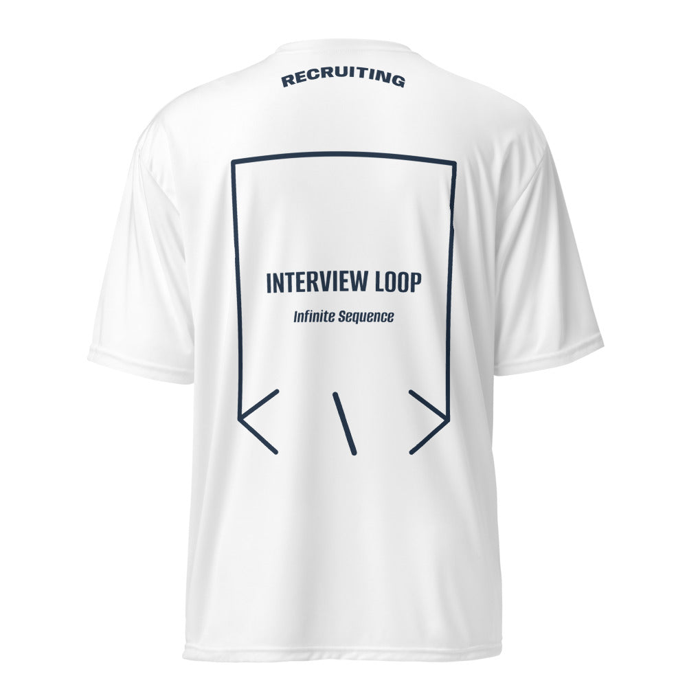Interview Loop — White Navy back mockup