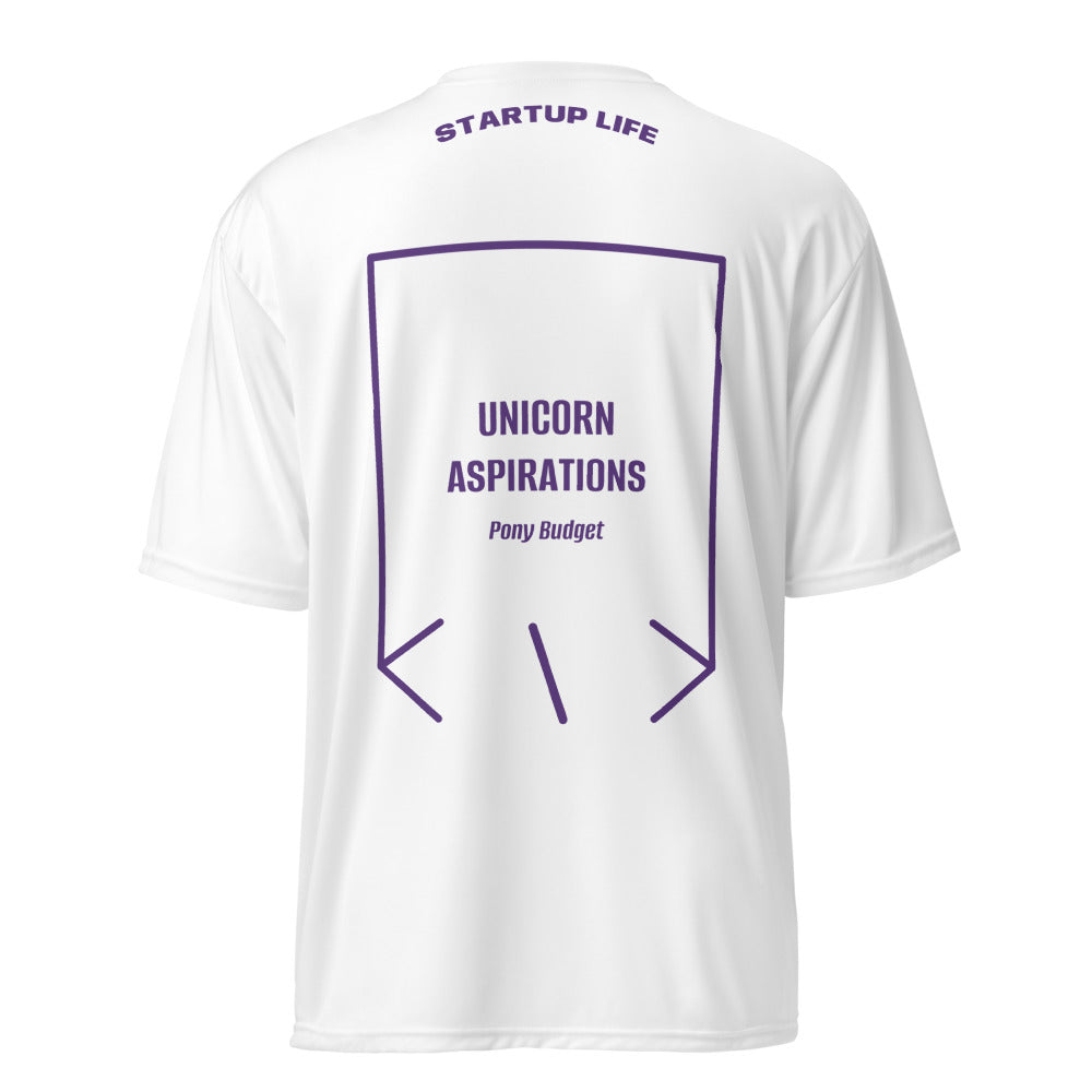 Unicorn Aspirations — White Purple back mockup