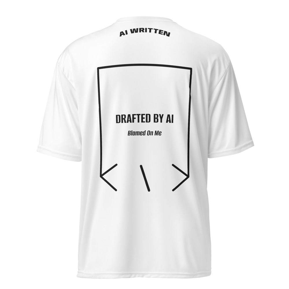 Drafted By AI — White Black back mockup