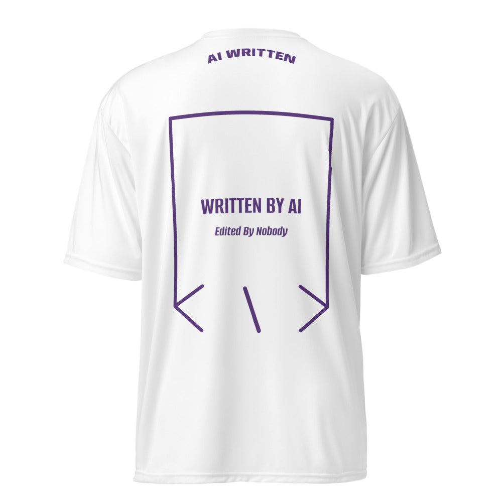Written By AI — White Purple back mockup