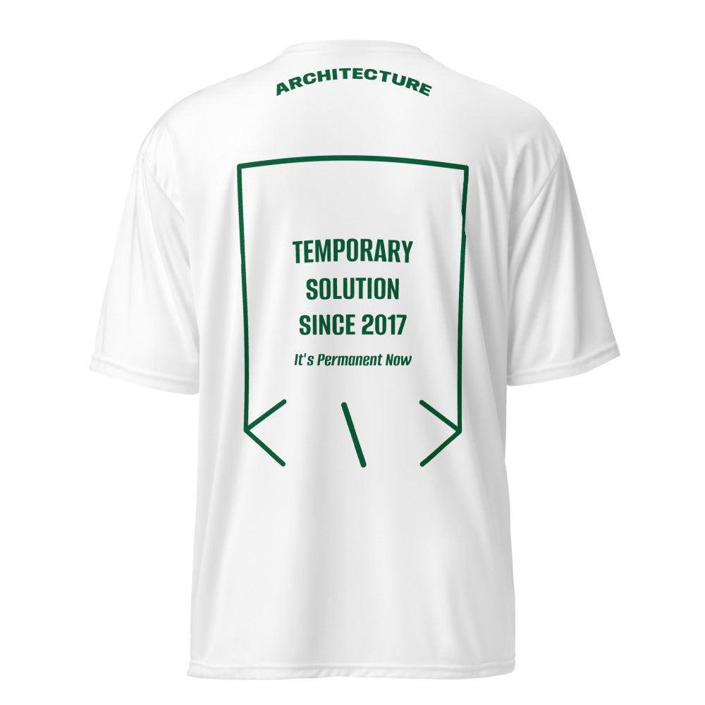 Temporary Solution Since 2017 — White Forest Green back mockup